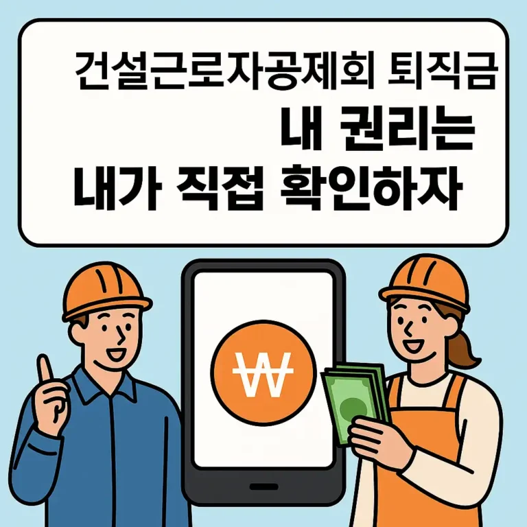 건설근로자공제회 퇴직금 가이드