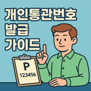 개인통관번호 발급