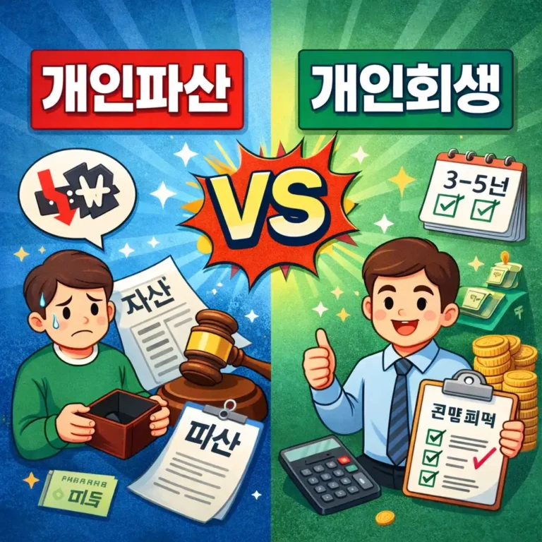 개인파산 개인회생 차이점
