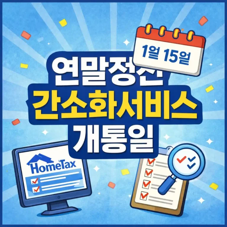 연말정산 간소화서비스 개통일