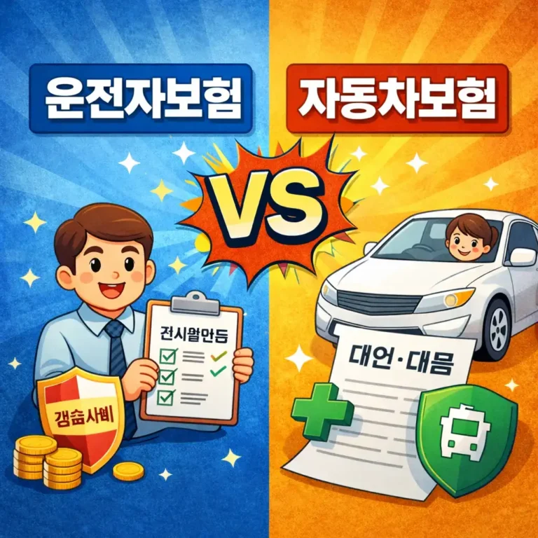 자동차보험과 운전자보험의 차이점