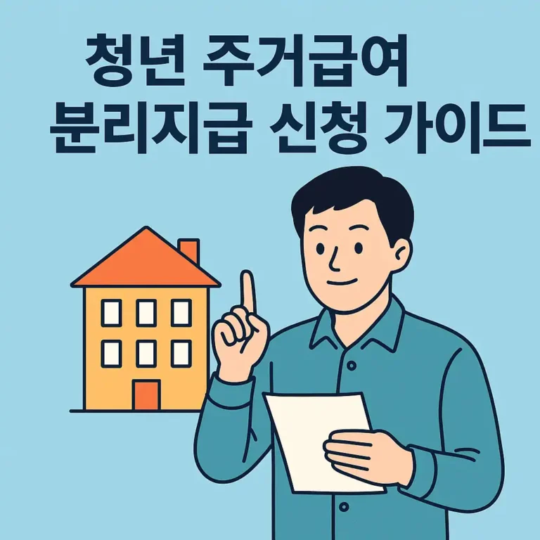 청년 주거급여 분리지급 신청 가이드
