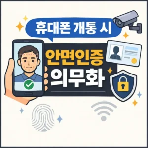 휴대폰개통 시 안면인증 의무화
