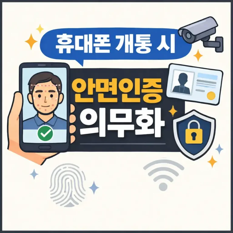 휴대폰개통 시 안면인증 의무화