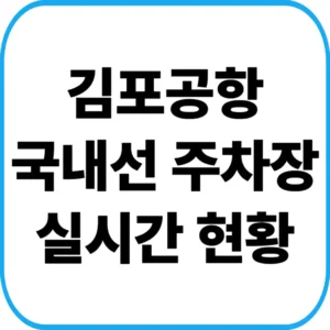 김포공항 국내선 주차 현황