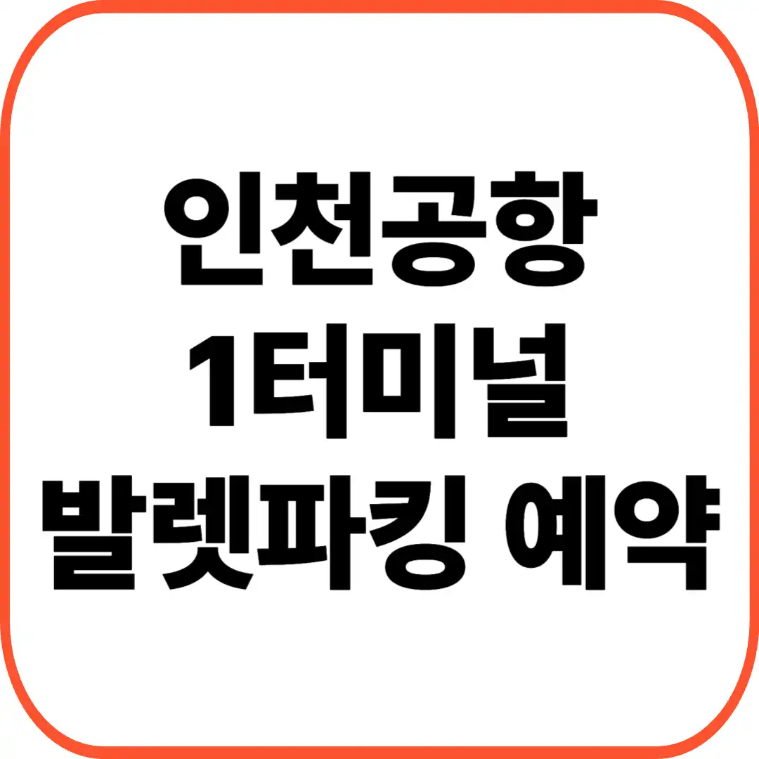 인천공항 1터미널 발렛