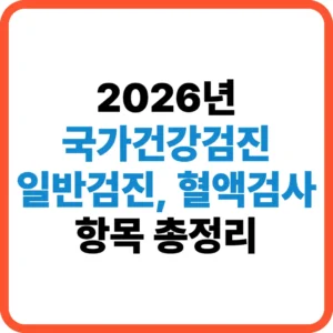 국가건강검진 검진 항목