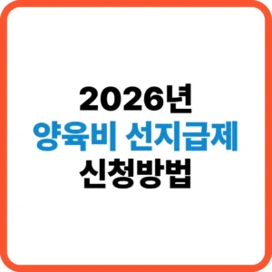 양육비 선지급제 신청