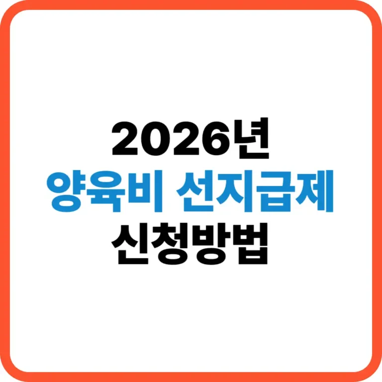 양육비 선지급제 신청