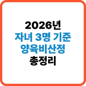양육비산정 3명 기준