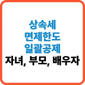 상속세 면제한도 일괄공제