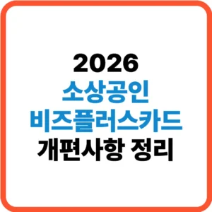 소상공인 비즈플러스카드 개편사항