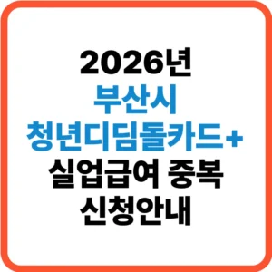 청년디딤돌카드 실업급여