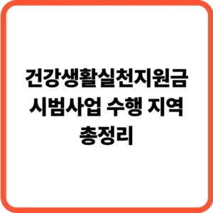 건강생활실천지원금 수행지역