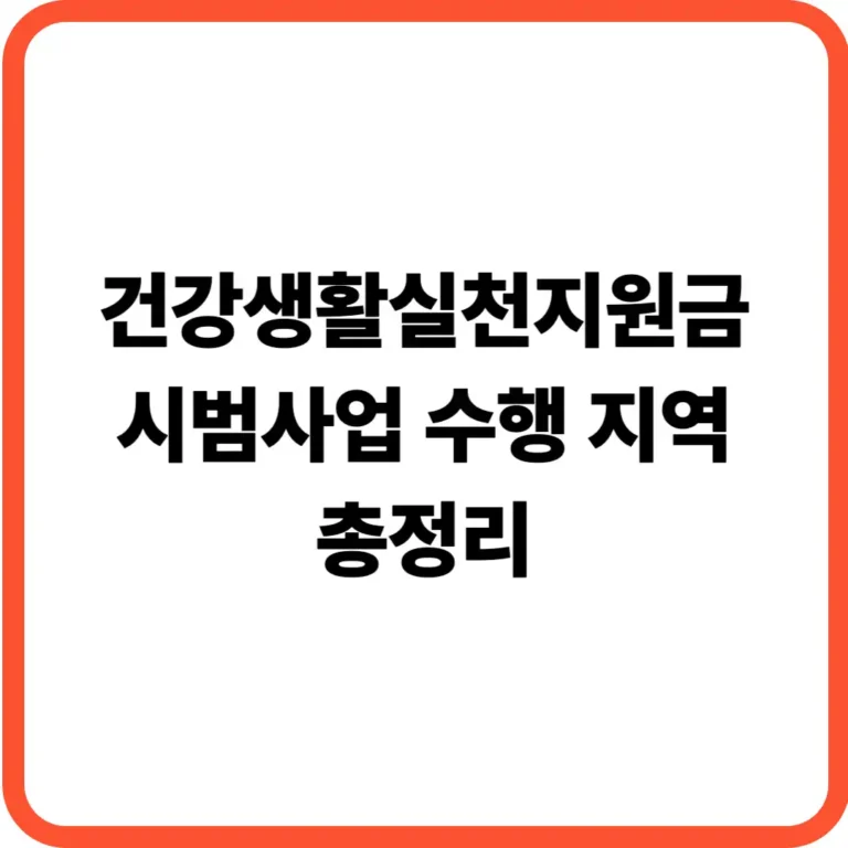 건강생활실천지원금 수행지역