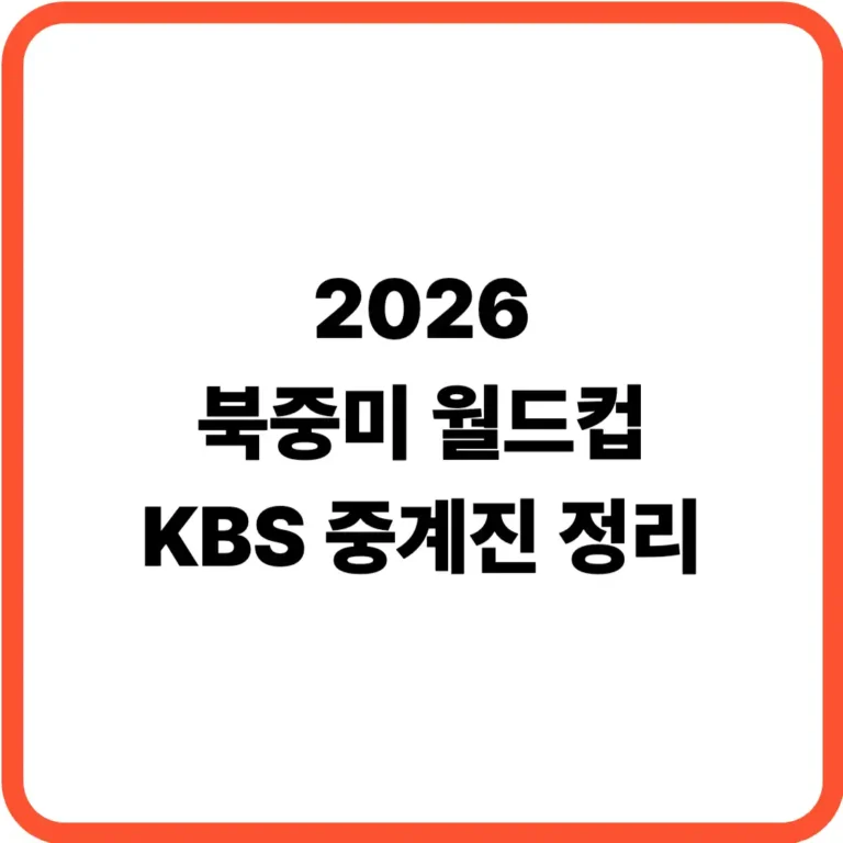 월드컵 KBS 중계진