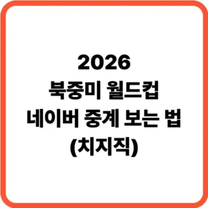 월드컵 네이버 중계
