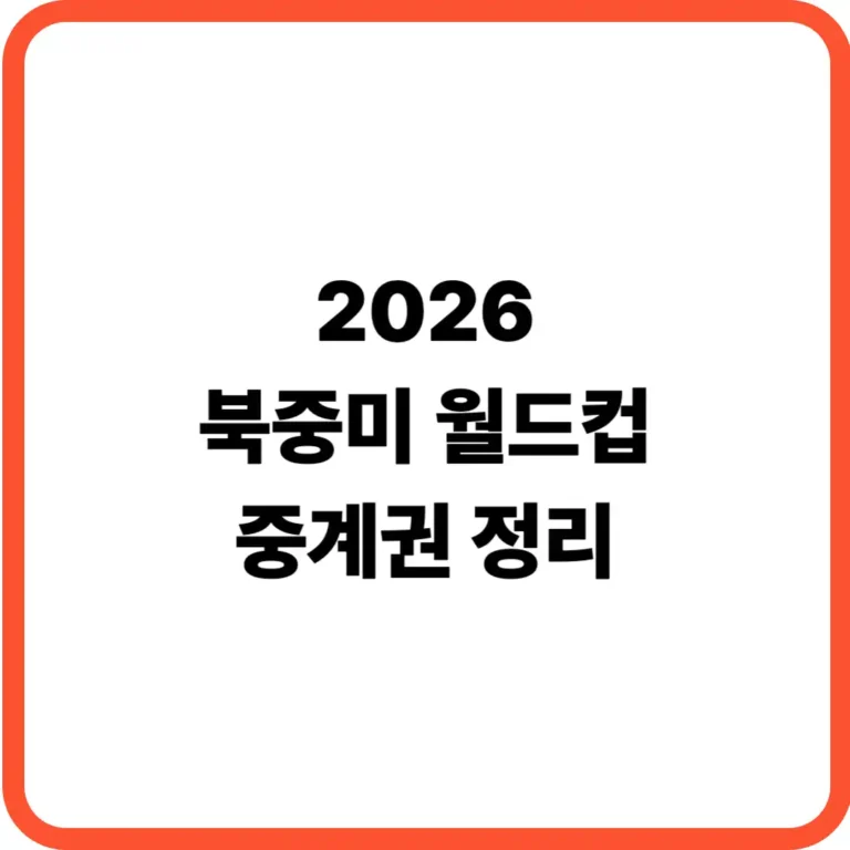 월드컵 중계권 총정리