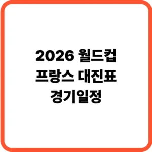 월드컵 프랑스 대진표 경기일정