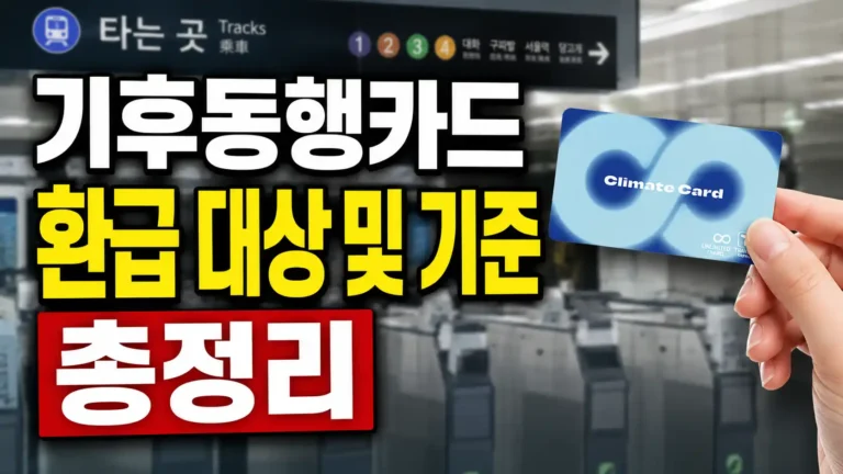 기후동행카드 환급 대상
