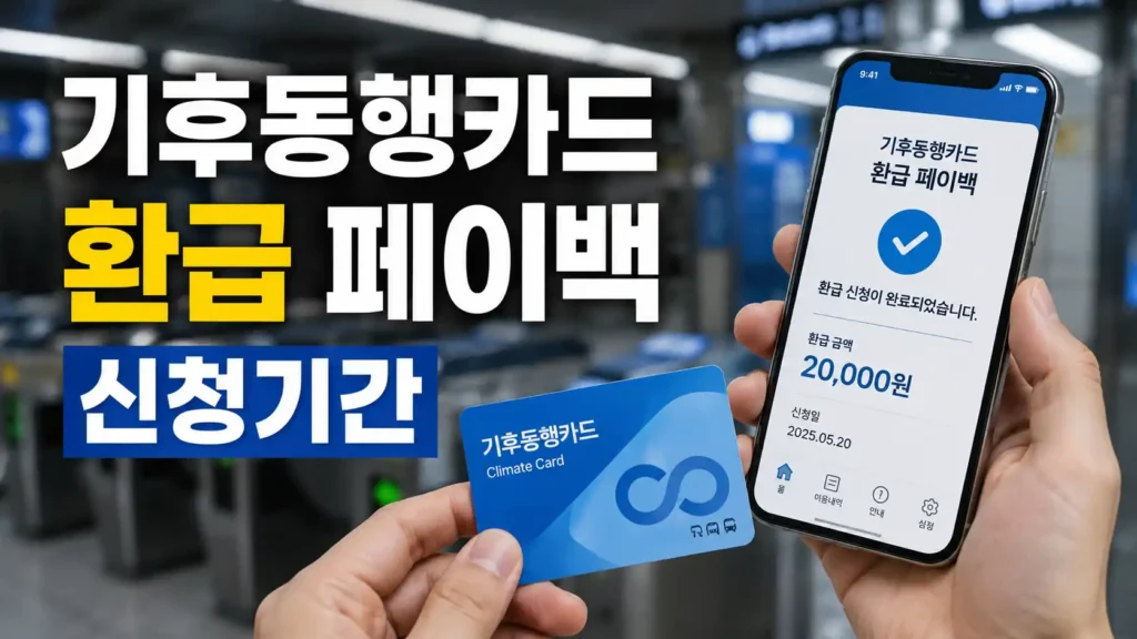 기후동행카드 환급 신청기간